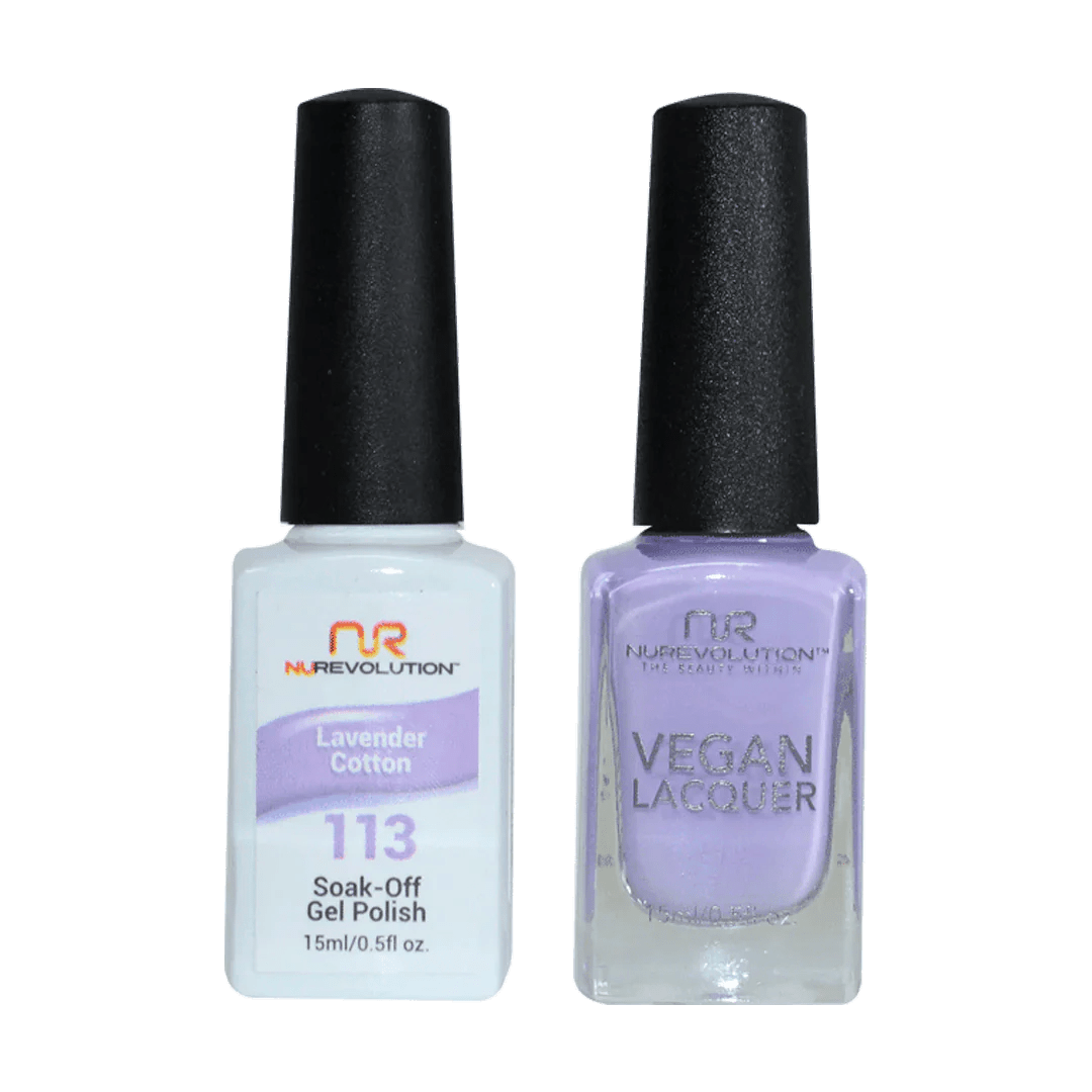 NuRevolution Trio Duo Gel &amp; Lacquer 113 Lavender Cotton - EMOI SUPPLY