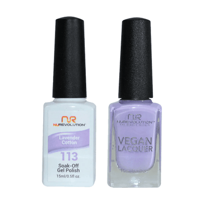 NuRevolution Trio Duo Gel &amp; Lacquer 113 Lavender Cotton - EMOI SUPPLY