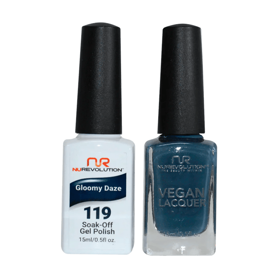 NuRevolution Trio Duo Gel &amp; Lacquer 119 Gloomy Daze - EMOI SUPPLY