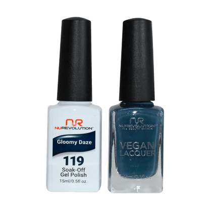 NuRevolution Trio Duo Gel &amp; Lacquer 119 Gloomy Daze - EMOI SUPPLY