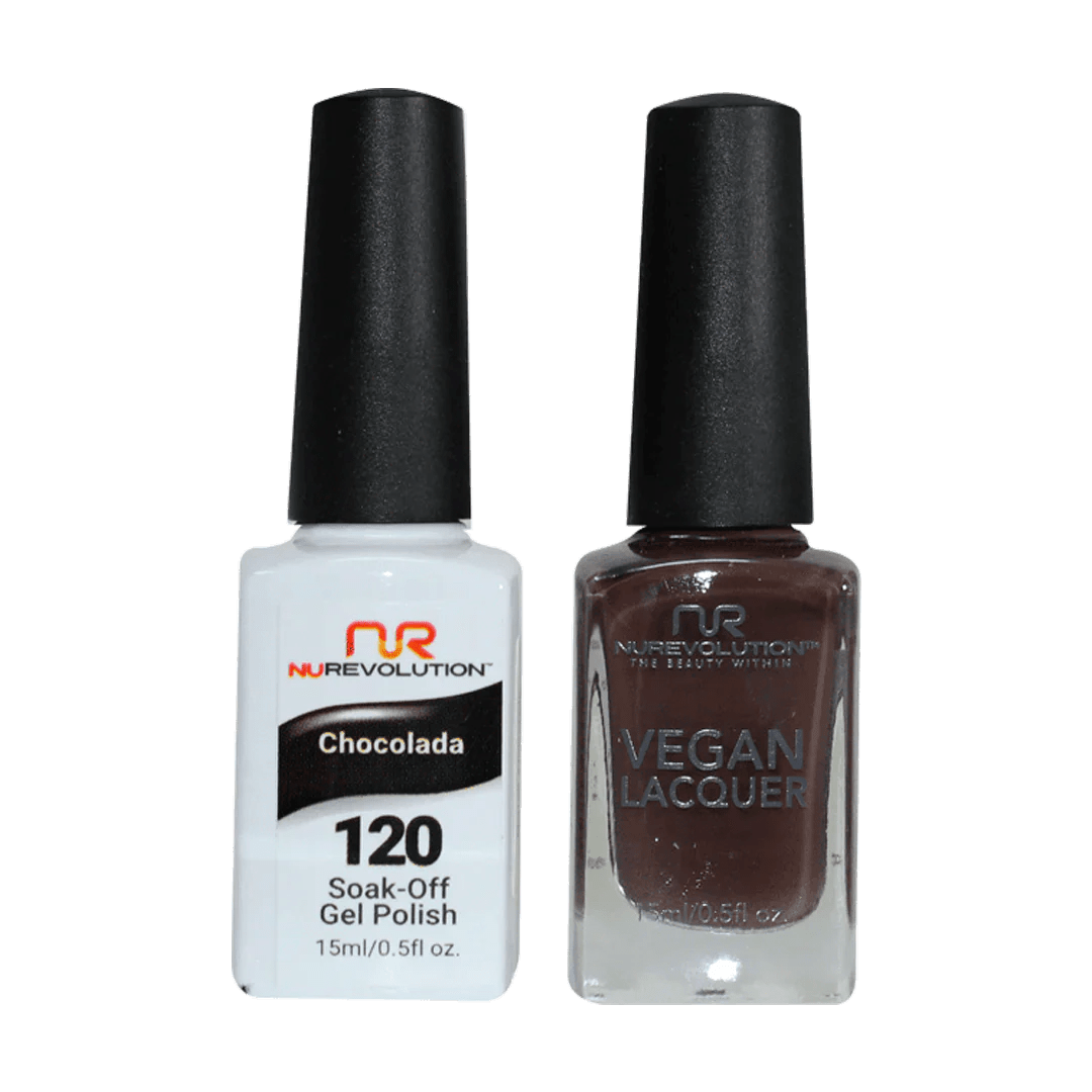 NuRevolution Trio Duo Gel &amp; Lacquer 120 Chocolada - EMOI SUPPLY