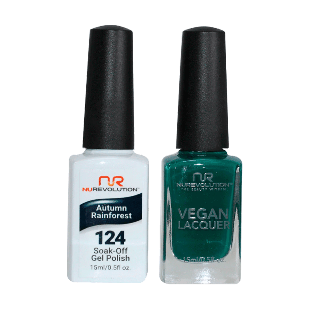 NuRevolution Trio Duo Gel &amp; Lacquer 124 Autumn Rainforest - EMOI SUPPLY