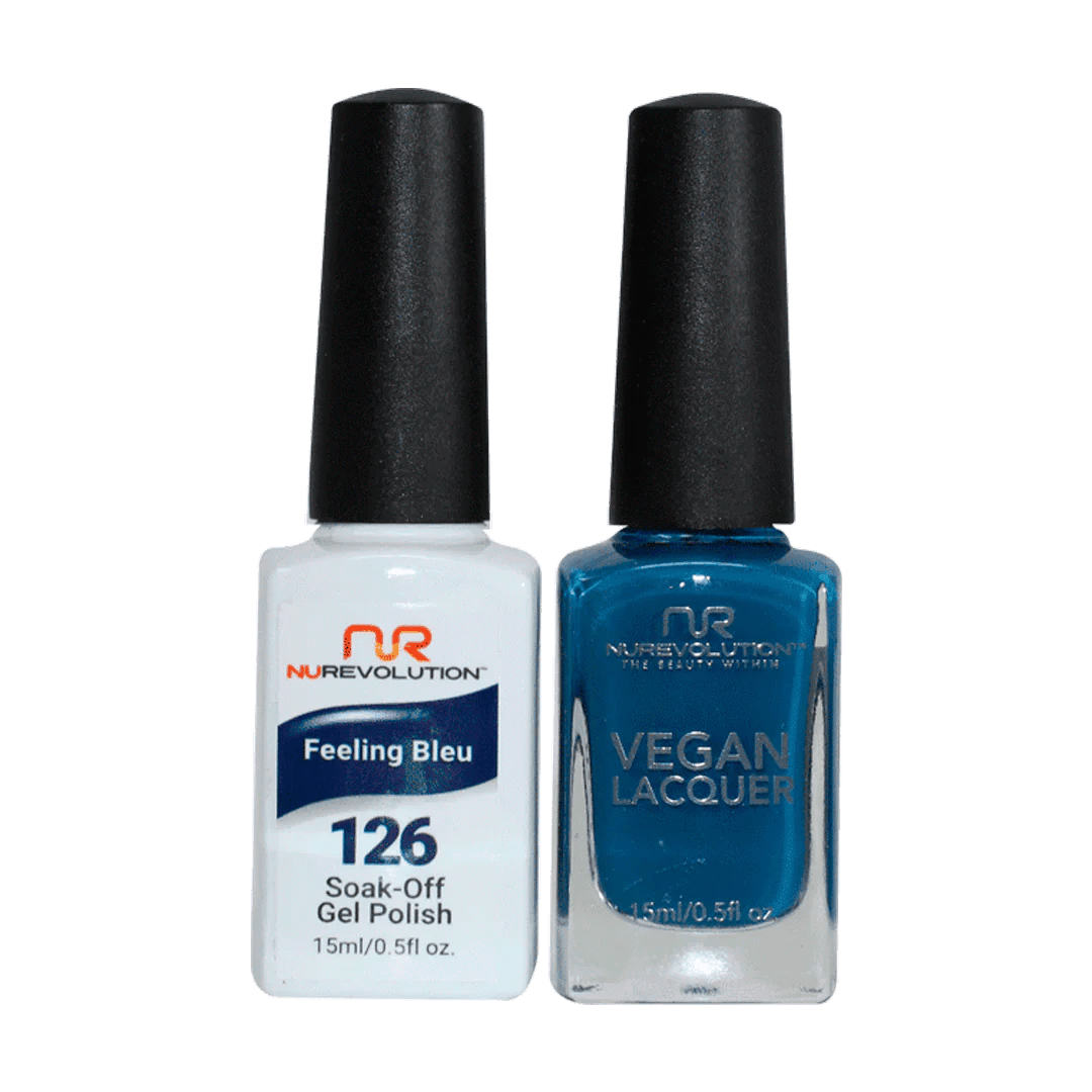 NuRevolution Trio Duo Gel &amp; Lacquer 126 Feeling Blue - EMOI SUPPLY