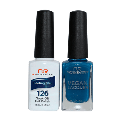 NuRevolution Trio Duo Gel &amp; Lacquer 126 Feeling Blue - EMOI SUPPLY