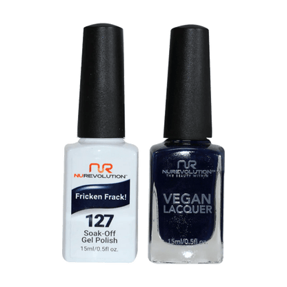 NuRevolution Trio Duo Gel &amp; Lacquer 127 Fricken Frack - EMOI SUPPLY