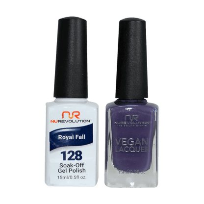 NuRevolution Trio Duo Gel &amp; Lacquer 128 Royal Fall - EMOI SUPPLY