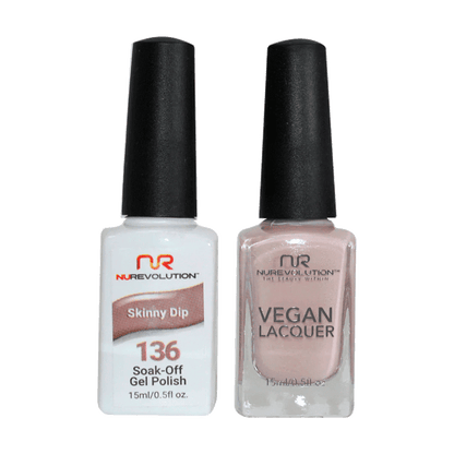 NuRevolution Trio Duo Gel &amp; Lacquer 136 Skinny Dip - EMOI SUPPLY