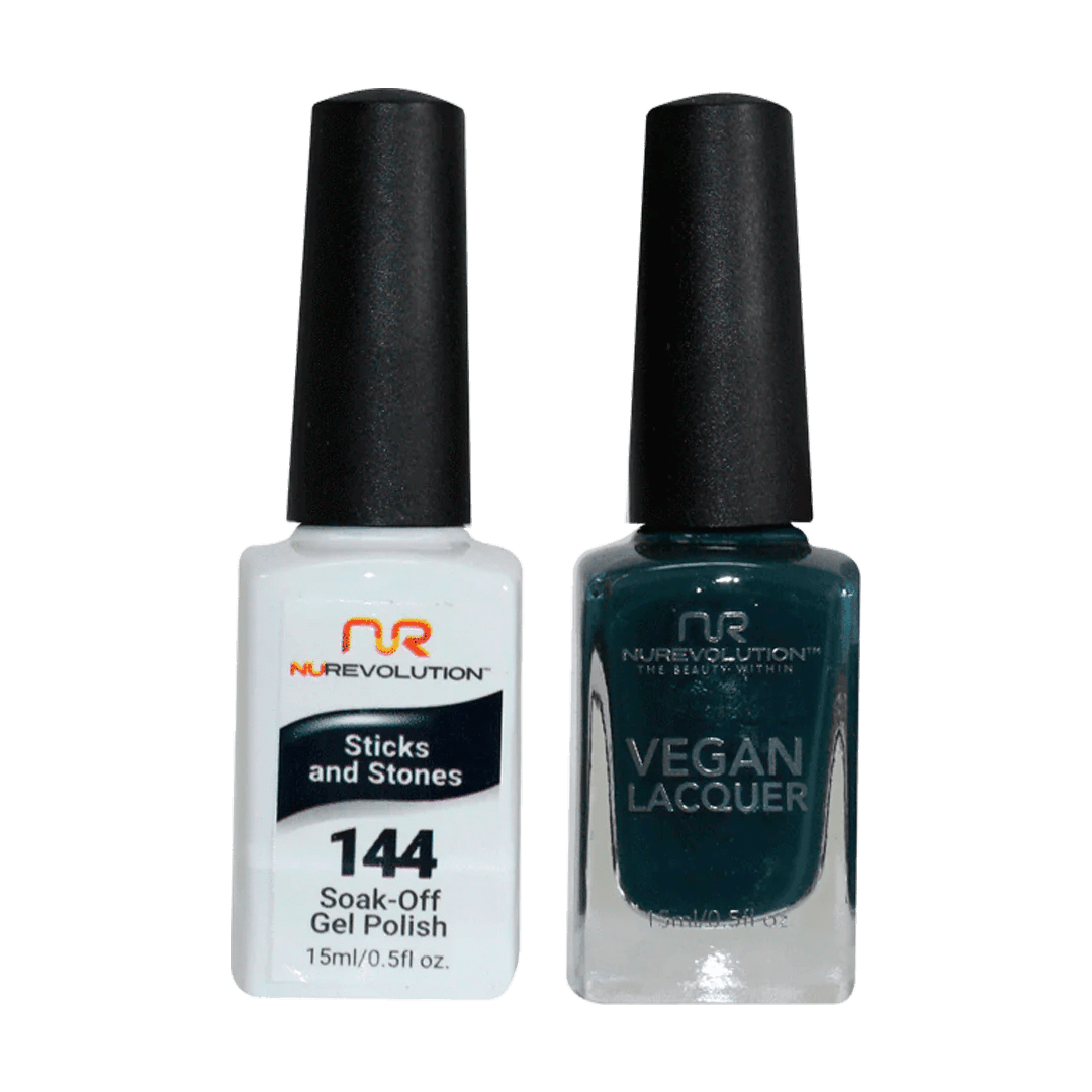 NuRevolution Trio Duo Gel &amp; Lacquer 144 Sticks and Stones - EMOI SUPPLY