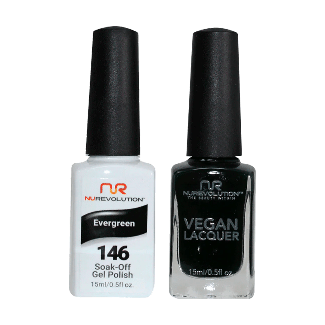 NuRevolution Trio Duo Gel &amp; Lacquer 146 Evergreen - EMOI SUPPLY