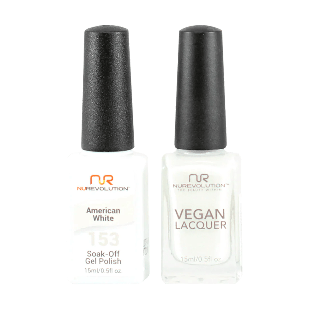 NuRevolution Trio Duo Gel &amp; Lacquer 153 American White - EMOI SUPPLY