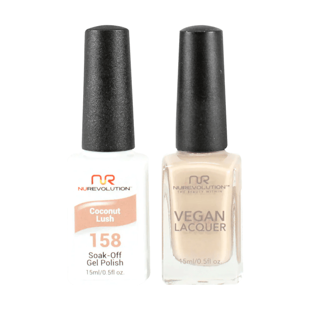 NuRevolution Trio Duo Gel &amp; Lacquer 158 Coconut Lush - EMOI SUPPLY