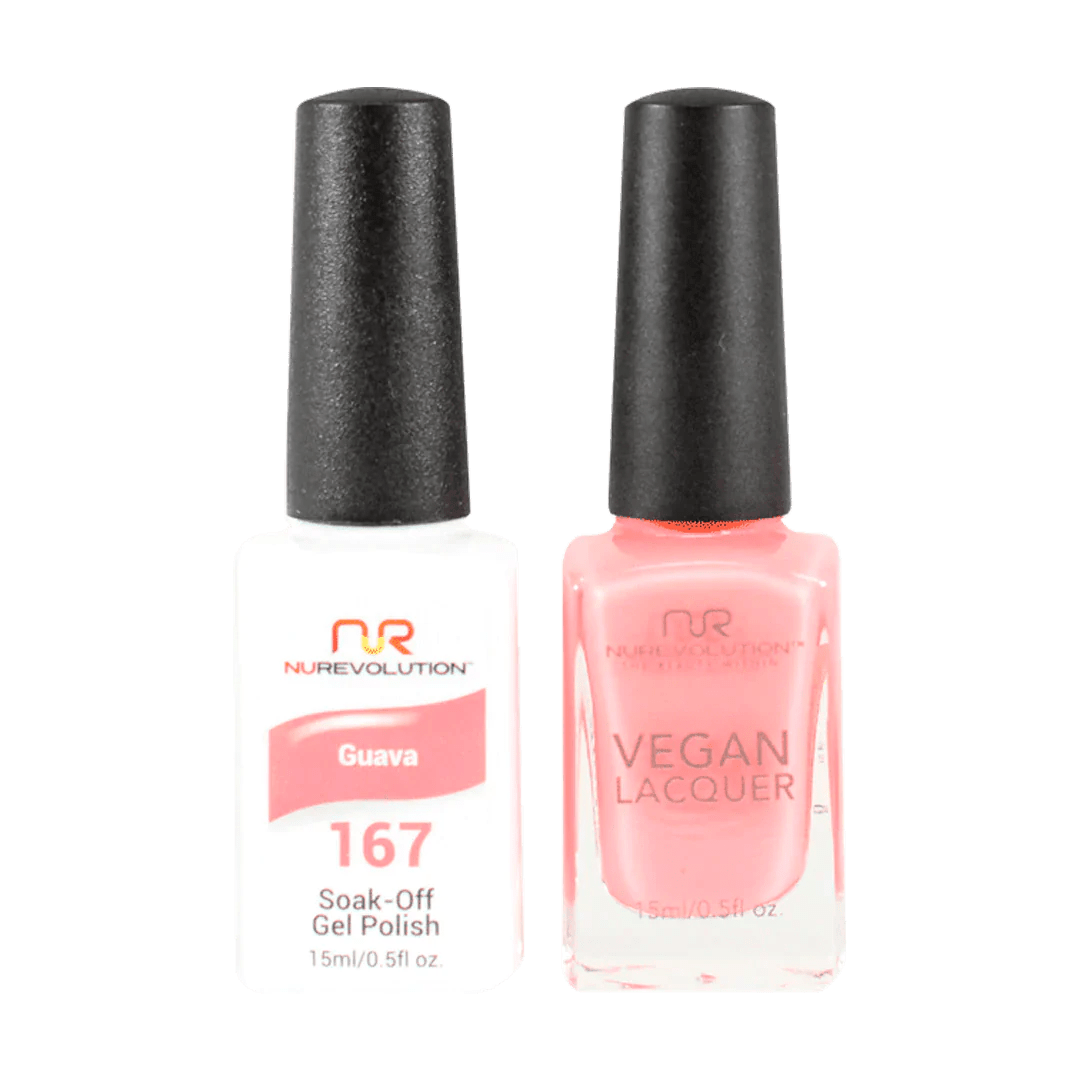 NuRevolution Trio Duo Gel &amp; Lacquer 167 Guava - EMOI SUPPLY