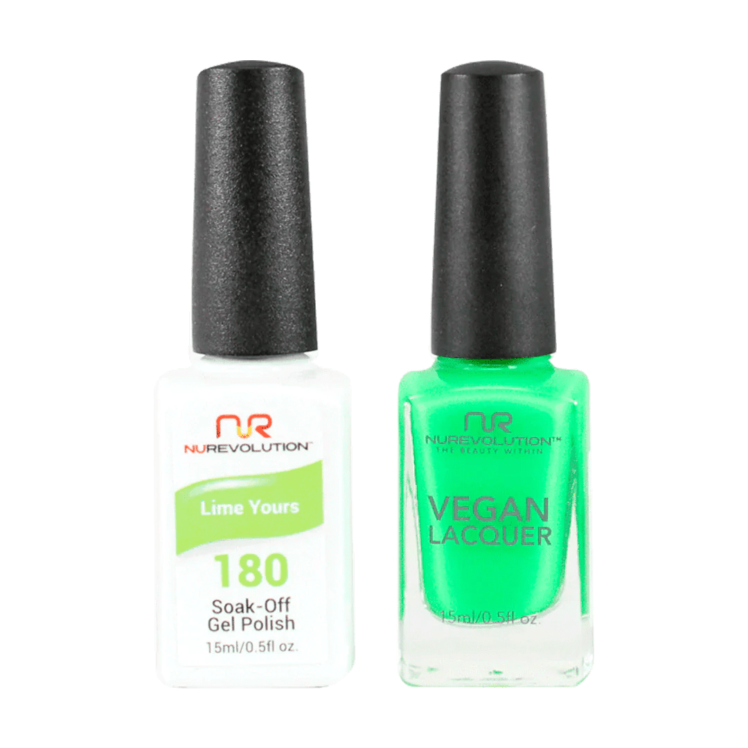 NuRevolution Trio Duo Gel &amp; Lacquer 180 Lime Yours - EMOI SUPPLY