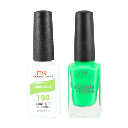 NuRevolution Trio Duo Gel &amp; Lacquer 180 Lime Yours - EMOI SUPPLY