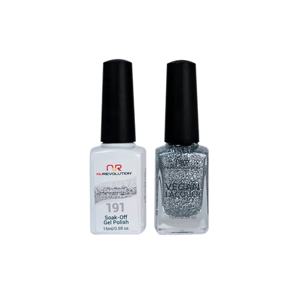 NuRevolution Trio Duo Gel &amp; Lacquer 191 Diamond - EMOI SUPPLY