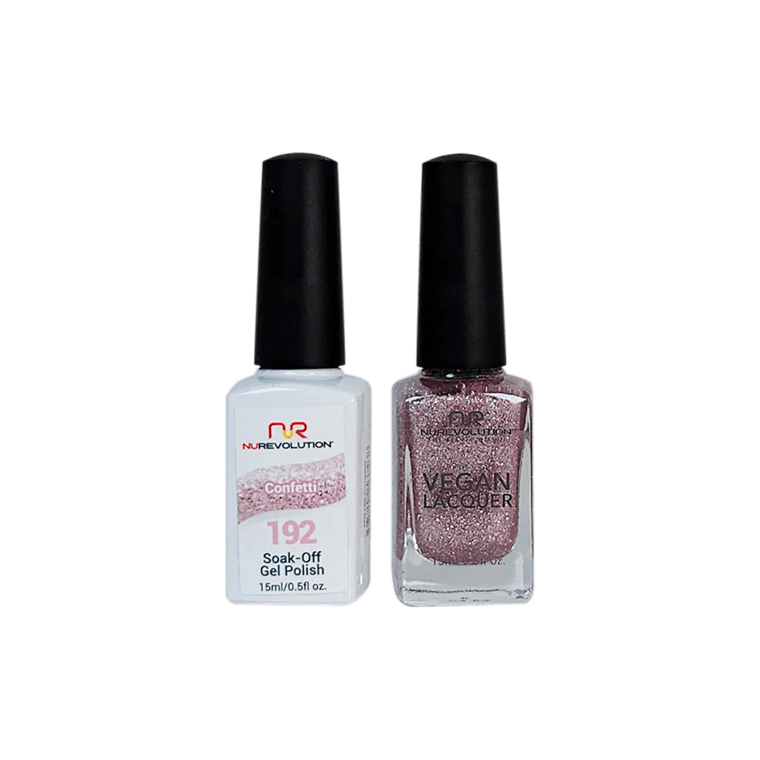 NuRevolution Trio Duo Gel &amp; Lacquer 192 Confetti - EMOI SUPPLY