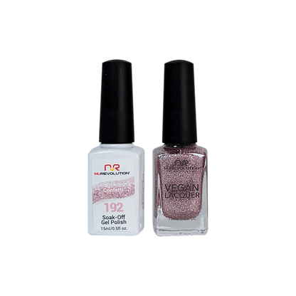 NuRevolution Trio Duo Gel &amp; Lacquer 192 Confetti - EMOI SUPPLY