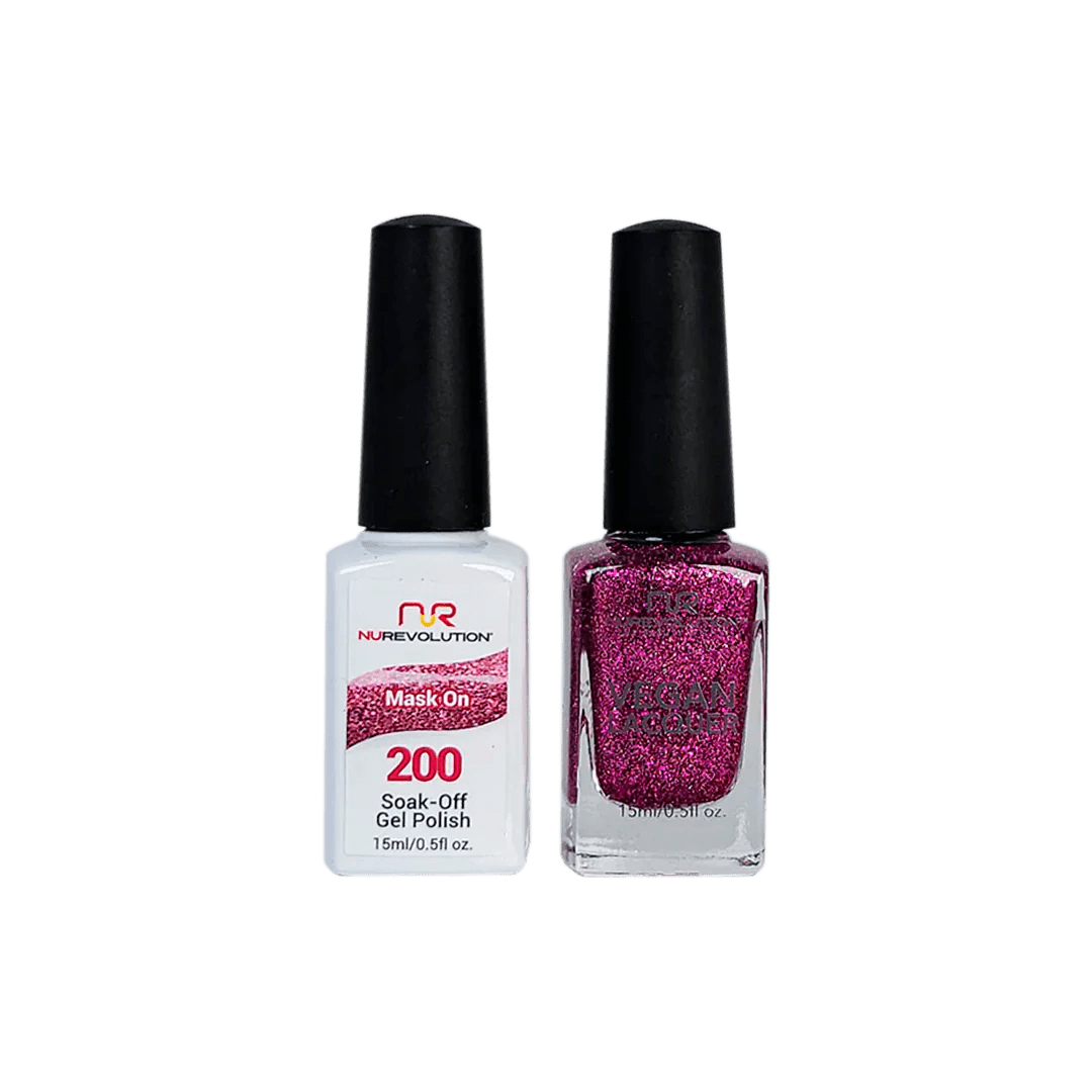 NuRevolution Trio Duo Gel &amp; Lacquer 200 Mask On - EMOI SUPPLY