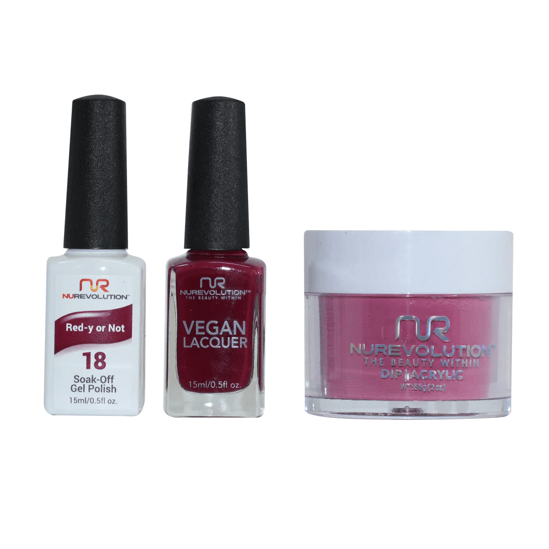 NuRevolution Trio set 018 Red - Y or Not - EMOI SUPPLY