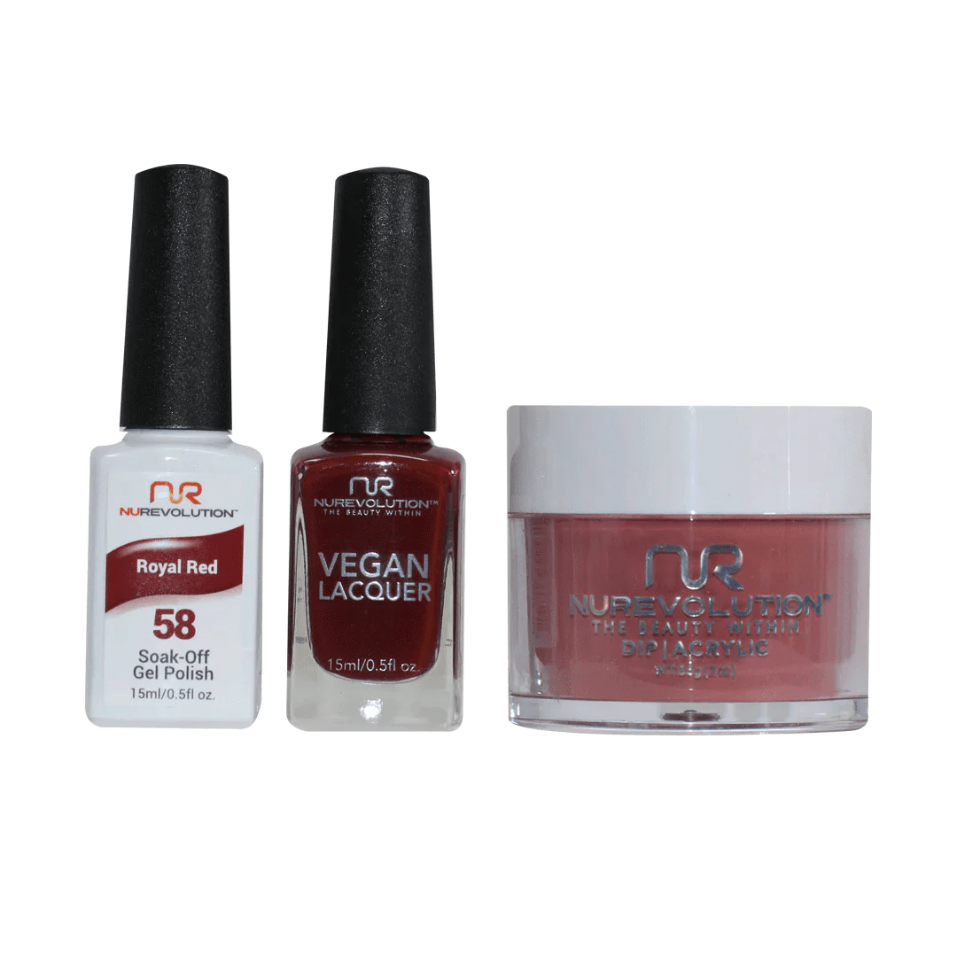 NuRevolution Trio set 058 Royal Red - EMOI SUPPLY