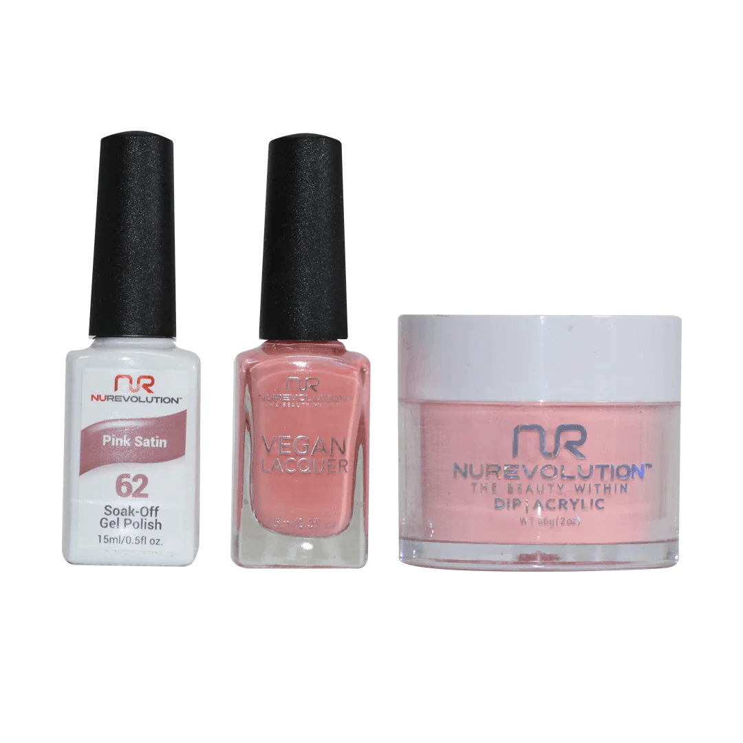 NuRevolution Trio set 062 Pink Satin - EMOI SUPPLY
